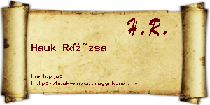 Hauk Rózsa névjegykártya
